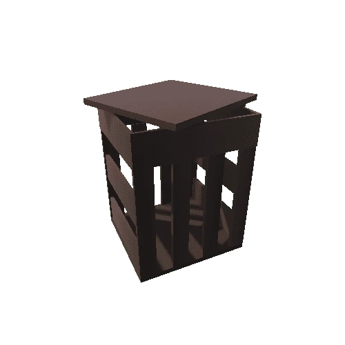 Tall Dark Crate Open Lid